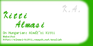 kitti almasi business card